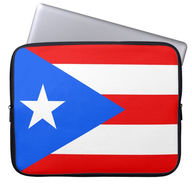 Funda Para Portátil Bandera de Puerto Rico (Frente)