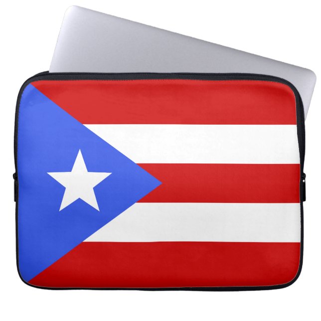 Funda Para Portátil Bandera de Puerto Rico (Frente)