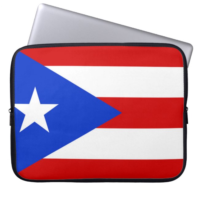 Funda Para Portátil Bandera de Puerto Rico (Frente)
