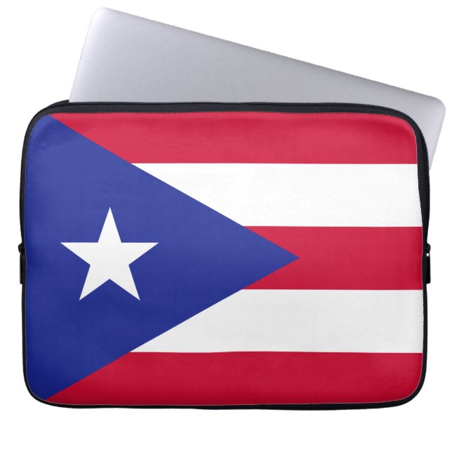 Funda Para Portátil Bandera de Puerto Rico (Frente)
