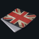 Funda Para Portátil Bandera de Reino Unido del Grunge del vintage<br><div class="desc">Diseño BRITÁNICO de la bandera del Grunge del vintage---Digitaces manipuladas.</div>