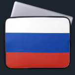 Funda Para Portátil Bandera de Rusia<br><div class="desc">Funda para portátil con bandera de Rusia</div>