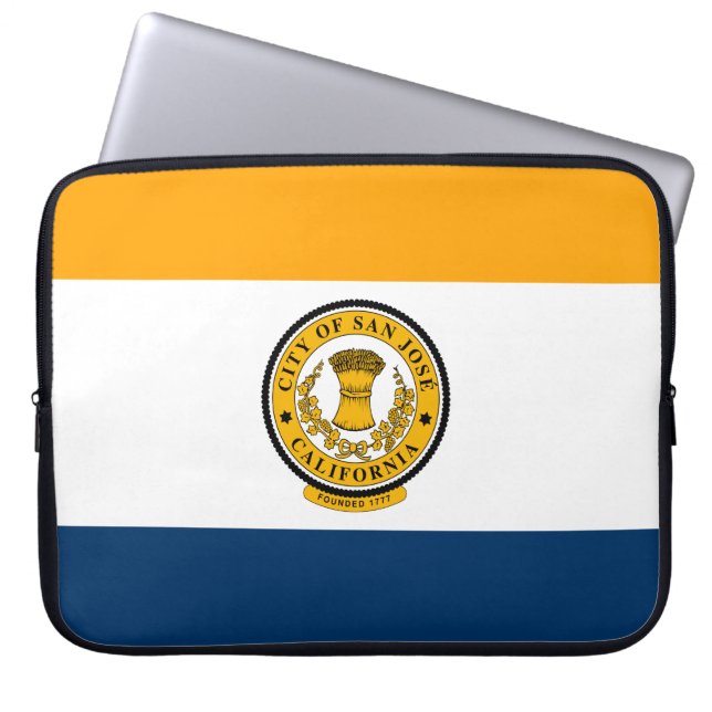 Funda Para Portátil Bandera de San José (California) (Frente)