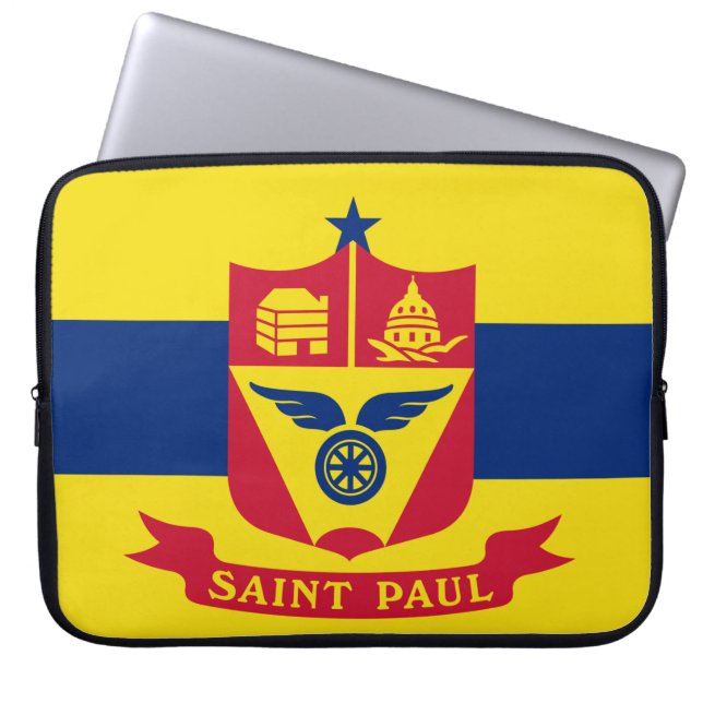 Funda Para Portátil Bandera de San Pablo (Minnesota) (Frente)