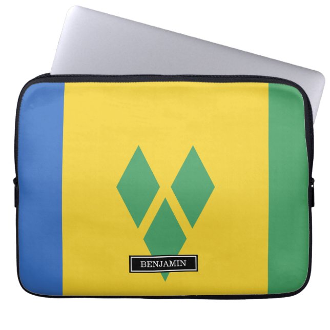 Funda Para Portátil Bandera de San Vicente (Frente)