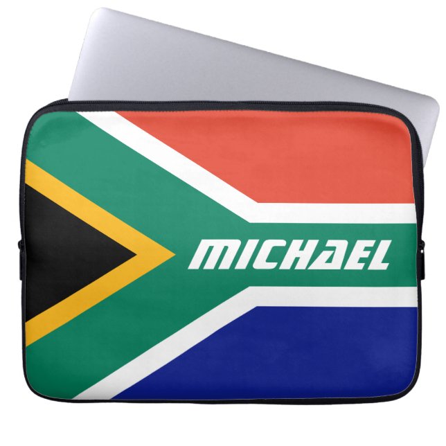 Funda Para Portátil Bandera de Sudáfrica personalizada (Frente)