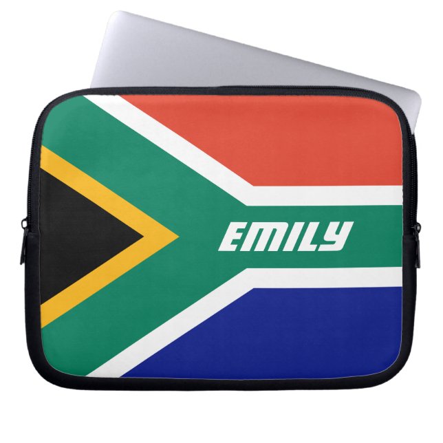 Funda Para Portátil Bandera de Sudáfrica personalizada (Frente)