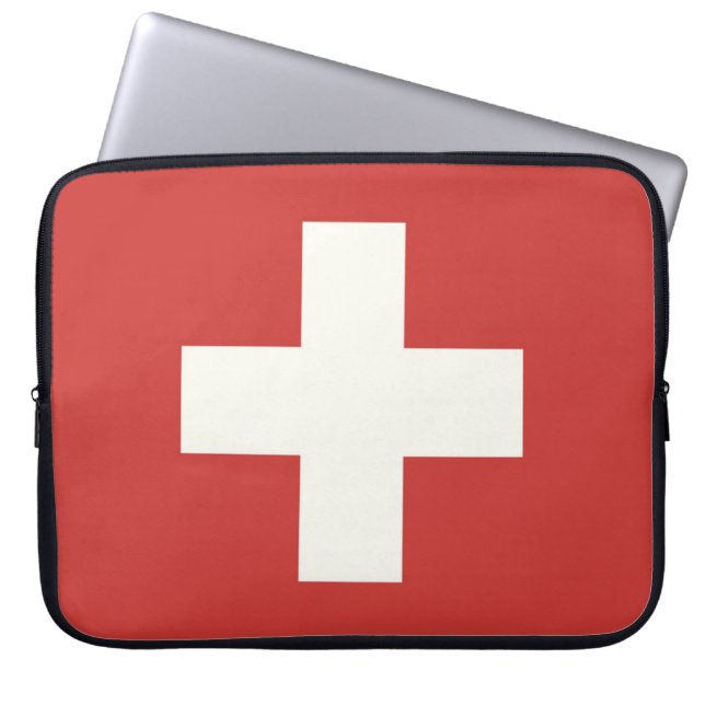 Funda Para Portátil Bandera de Suiza (Frente)