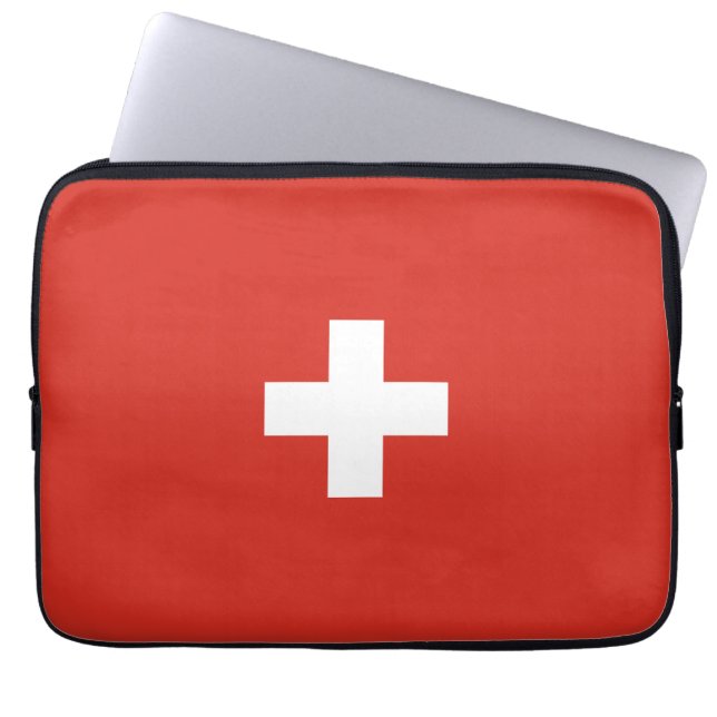 Funda Para Portátil Bandera de Suiza (Frente)