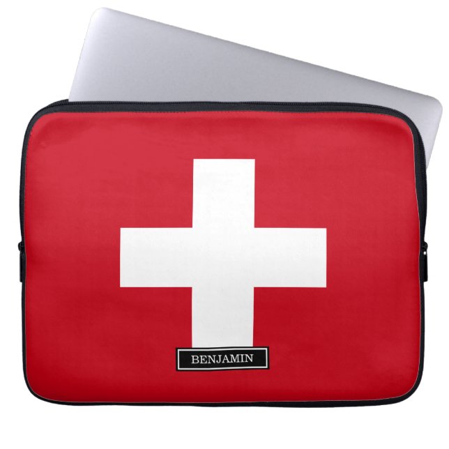 Funda Para Portátil Bandera de Suiza (Frente)