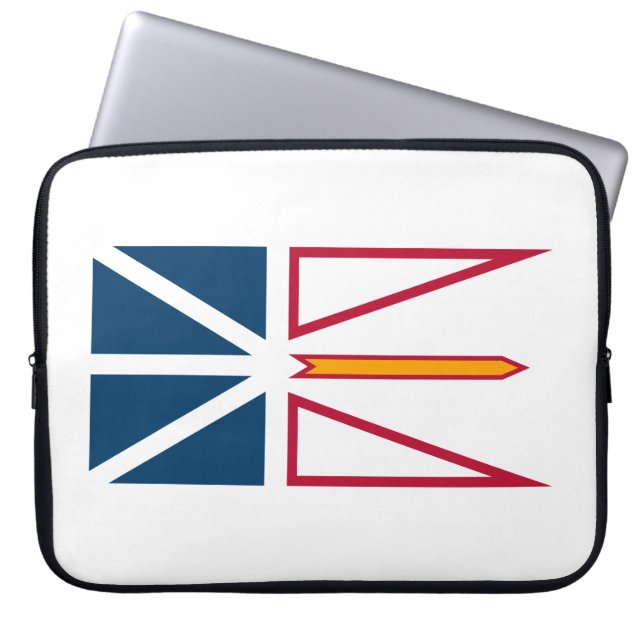 Funda Para Portátil Bandera de Terranova y Labrador (Canadá) (Frente)