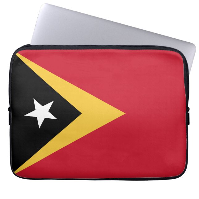 Funda Para Portátil Bandera de Timor Oriental (Frente)