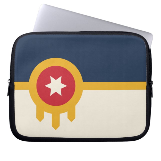Funda Para Portátil Bandera de Tulsa City Laptop Sleeve (Frente)