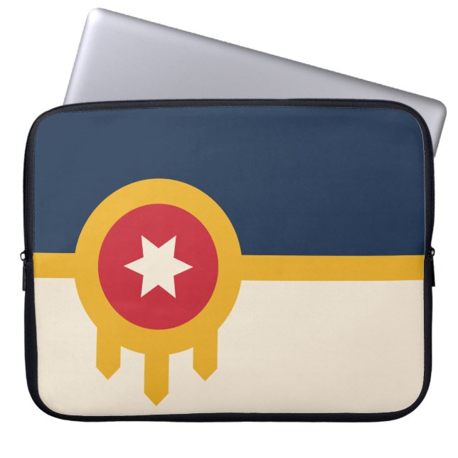 Funda Para Portátil Bandera de Tulsa (Oklahoma) (Frente)