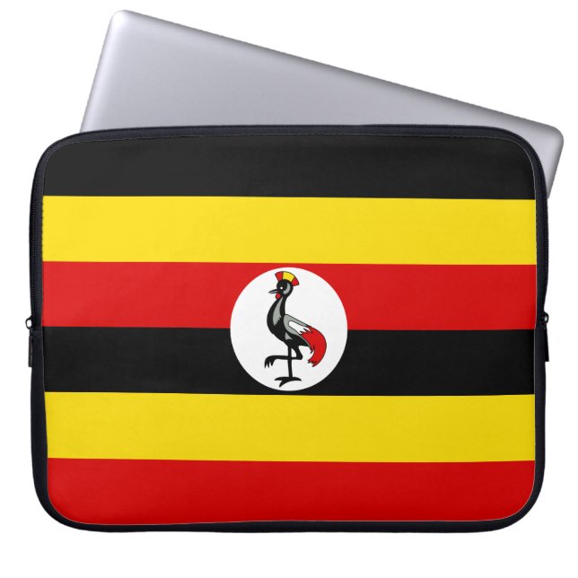 Funda Para Portátil Bandera de Uganda (Uganda) (Frente)