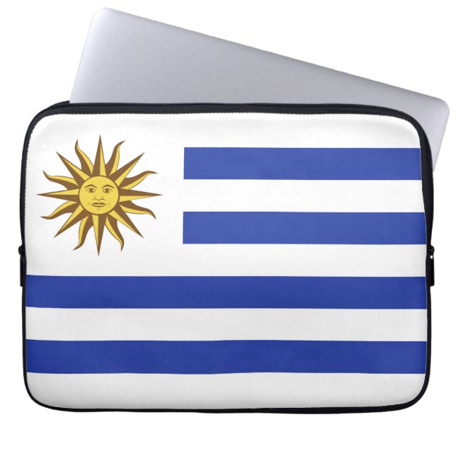 Funda Para Portátil Bandera de Uruguay (Frente)