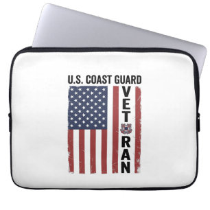 Funda Para Portátil Bandera de veterano de la Guardia Costera Diseño v
