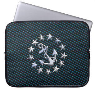 Funda Para Portátil Bandera de yate plateado