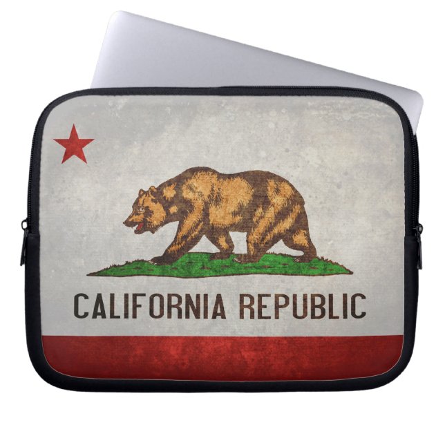 Funda Para Portátil Bandera del estado de California (Frente)
