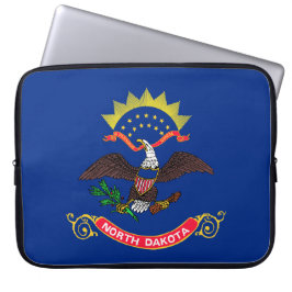 Funda Para Portátil Bandera del Estado de Dakota del Norte (Dakotan de