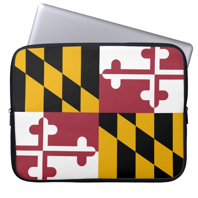 Funda Para Portátil Bandera del Estado de Maryland (Frente)