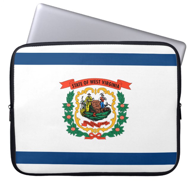 Funda Para Portátil Bandera del Estado de Virginia Occidental (Frente)