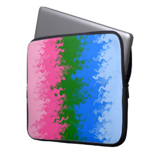 Funda Para Portátil Bandera del Orgullo Abstracto Trippy Omniromántico