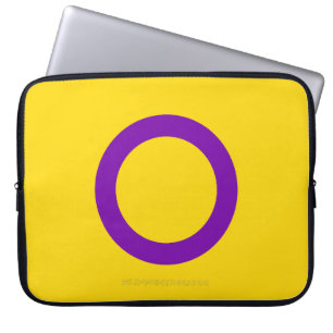 Funda Para Portátil Bandera del orgullo intersexual de SlipperyJoe's f