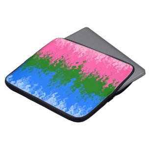 Funda Para Portátil Bandera del Orgullo Omniromántico Abstracto Trippy