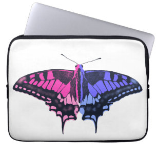 Funda Para Portátil Bandera del Orgullo Omnisexual Mariposa Trasera