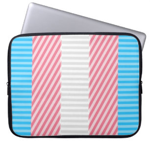 Funda Para Portátil Bandera del Orgullo Transgénero de Funky Boho Stri