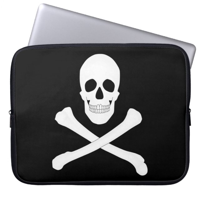 Funda Para Portátil Bandera del pirata (Jolly Roger) (Frente)