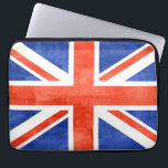 Funda Para Portátil Bandera del Reino Unido Grunge<br><div class="desc">Bandera del Reino Unido. El diseño está disponible en otros productos.</div>