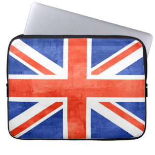 Funda Para Portátil Bandera del Reino Unido Grunge