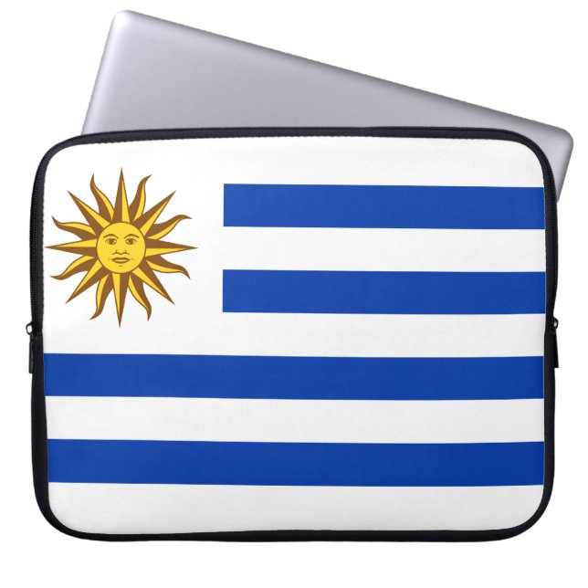 Funda Para Portátil Bandera del Uruguay (Uruguay) (Frente)