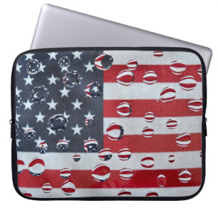 Funda Para Portátil Bandera Estadounidense Con Drogas De Agua