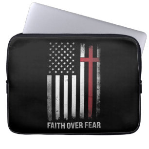 Funda Para Portátil Bandera estadounidense cristiana en Estados Unidos