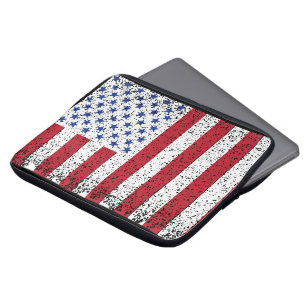 Funda Para Portátil Bandera estadounidense de la paz