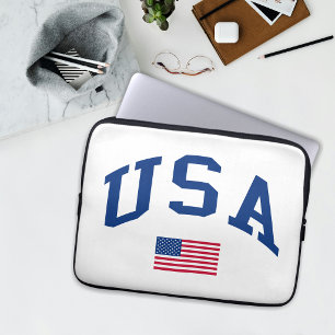 Funda Para Portátil Bandera estadounidense del día de la independencia
