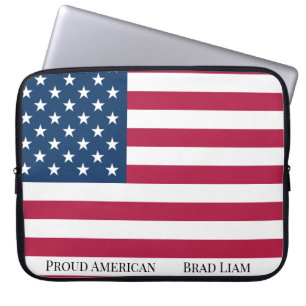 Funda Para Portátil Bandera estadounidense orgullosamente patriótica E