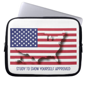 Funda Para Portátil Bandera estadounidense Patriótica personalizada