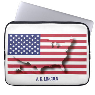 Funda Para Portátil Bandera estadounidense Patriótica personalizada