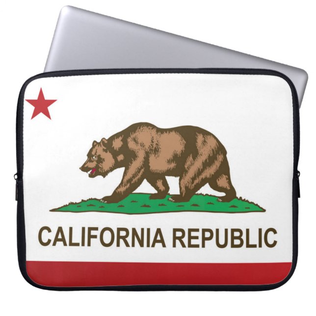 Funda Para Portátil Bandera estatal de California, Estados Unidos (Frente)