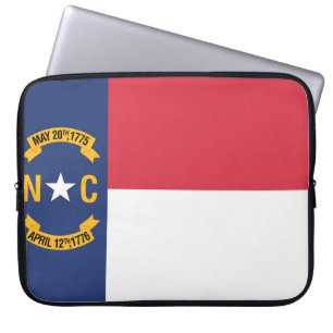 Funda Para Portátil Bandera estatal de Carolina del Norte, Estados Uni