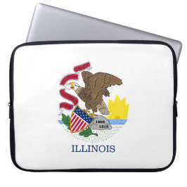 Funda Para Portátil Bandera Estatal de Illinois