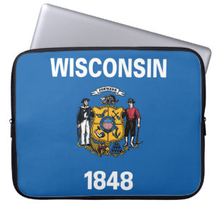 Funda Para Portátil Bandera estatal de Wisconsin, Estados Unidos