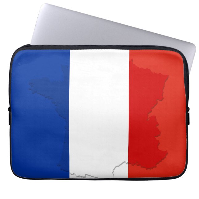 Funda Para Portátil Bandera francesa (Frente)