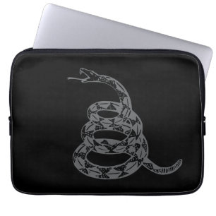 Funda Para Portátil Bandera Gadsden No Pises en Mí Gris