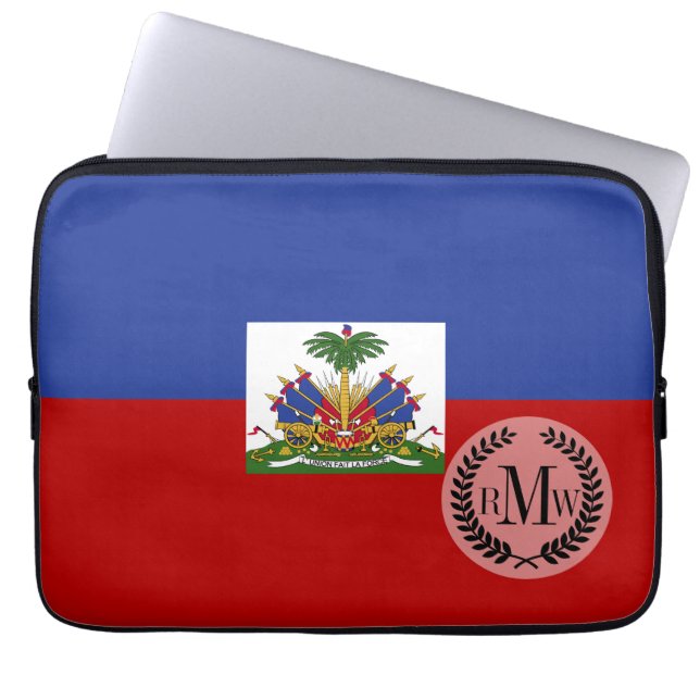 Funda Para Portátil Bandera haitiana clásica (Frente)