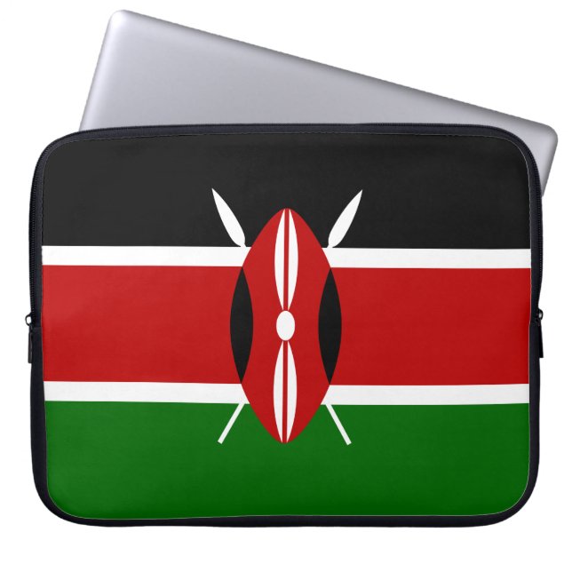 Funda Para Portátil Bandera keniana (Kenya) (Frente)